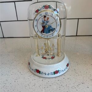 NIB- Disney Cinderella Porcelain Anniversary Clock